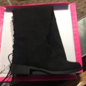 Knee high black boots